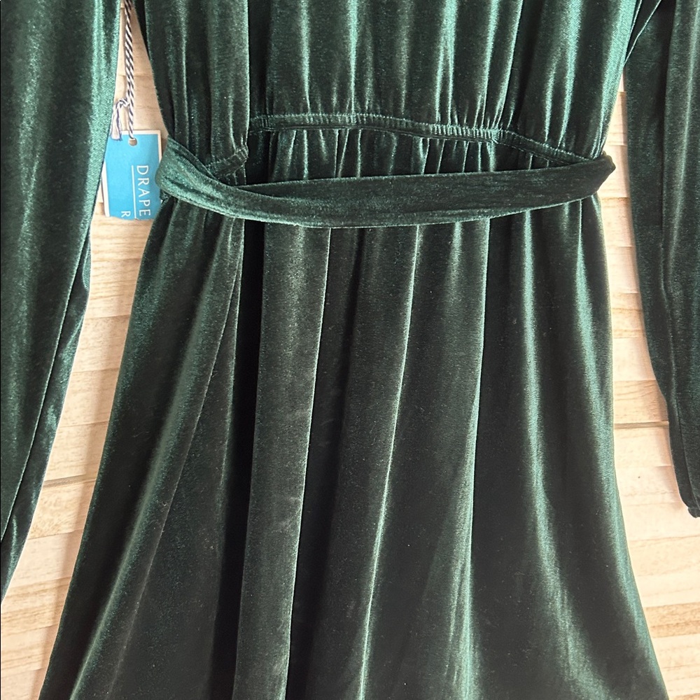 NWT Draper James RSVP Elegant Long Sleeve Velvet Dress. Size XL - Picture 7 of 11